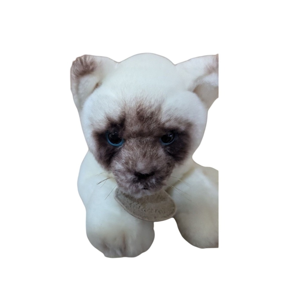 Russ Tamiko Classics Siamese Cat Plush Toy 10" Soft Stuffed Animal With Brown &